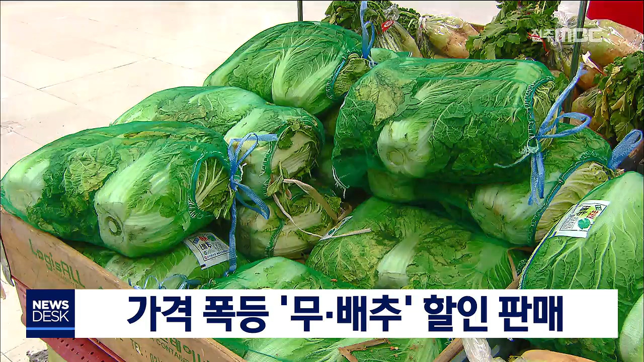 배추, 무 할인 판매