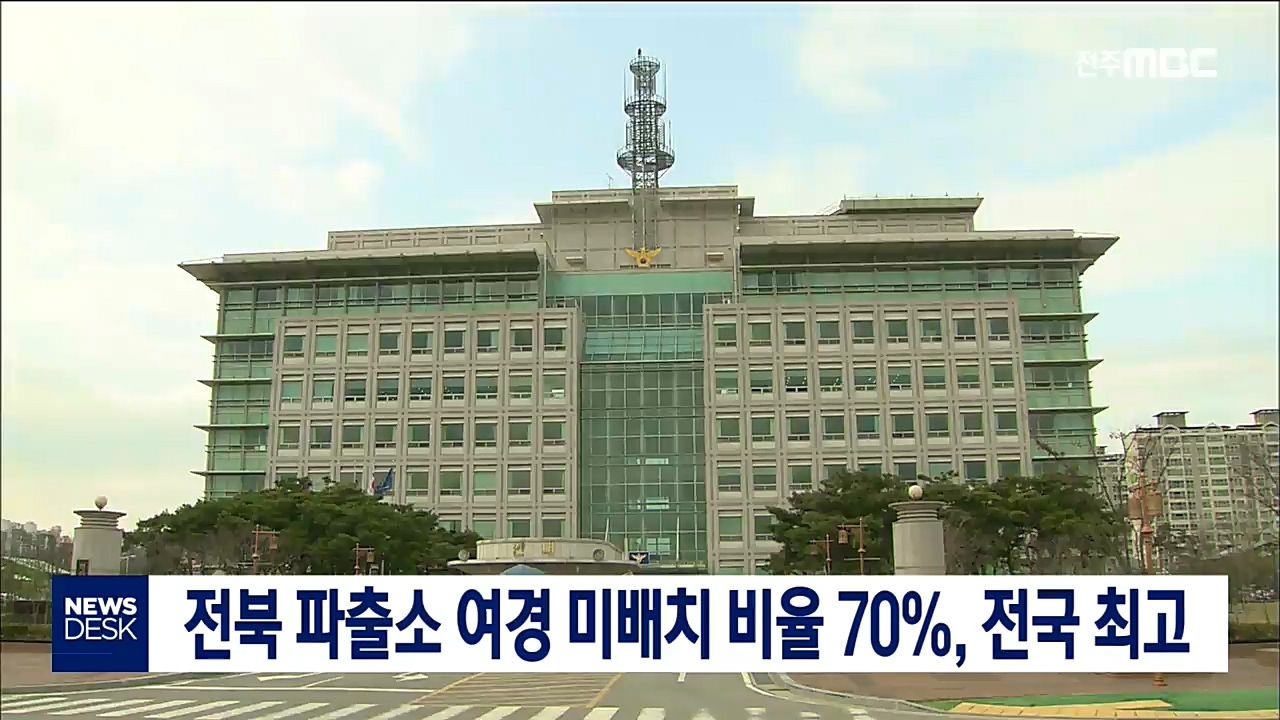 파출소 여경 미배치 70%