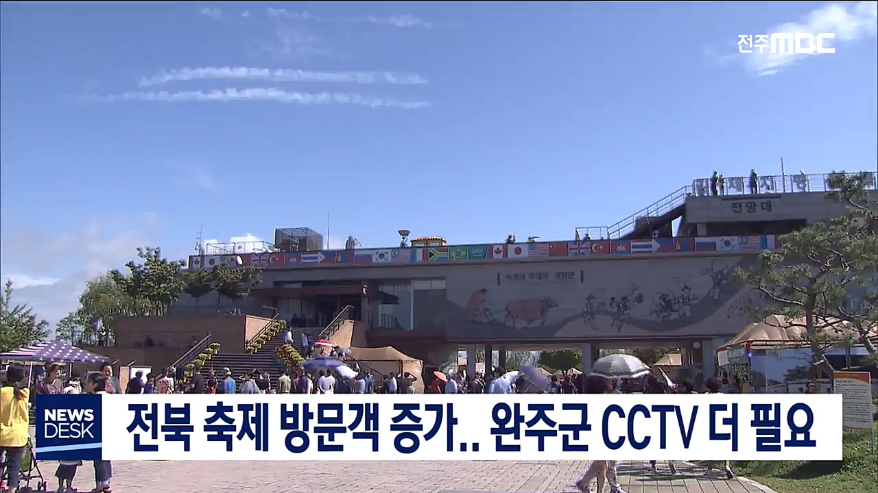 관광객 증가 CCTV 설치 필요 지역 분석