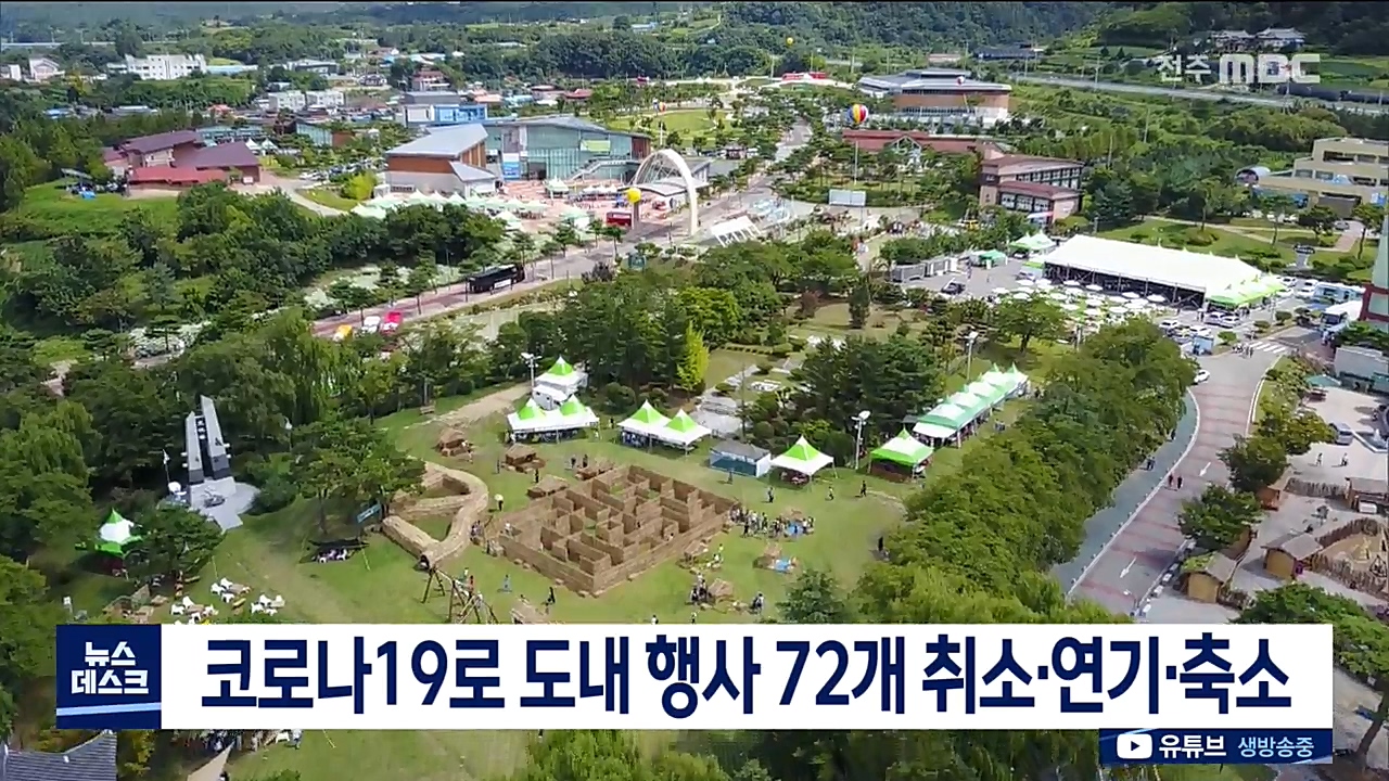 코로나19로 도내 행사 72개 취소.연기.축소