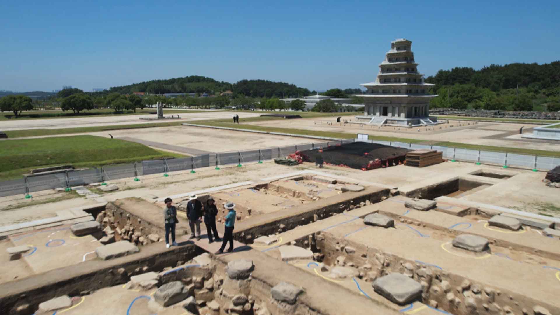 익산 미륵사 중원 금당지 축조 공정 확인