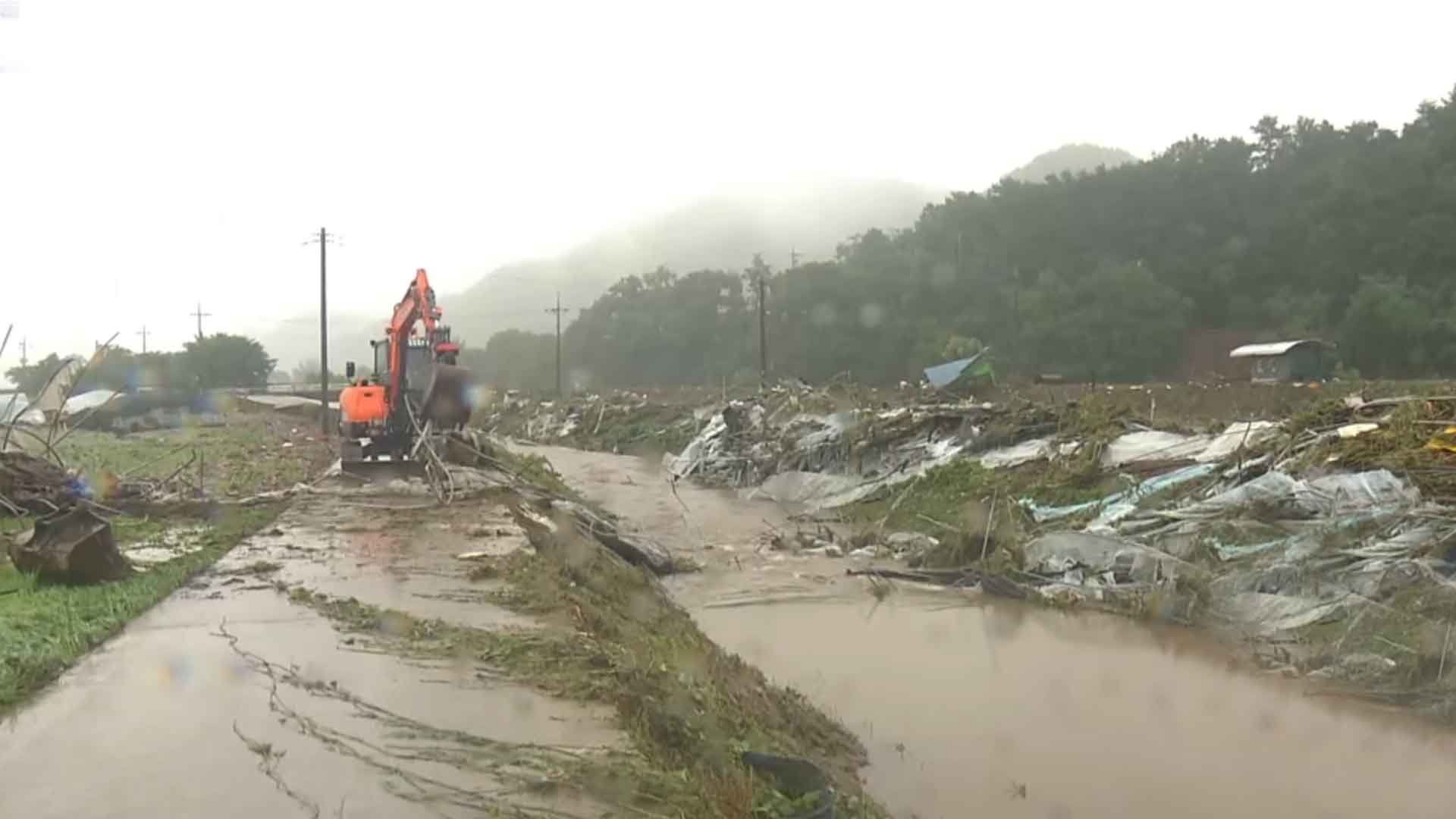 민주당, 익산서 수해복구 활동.. 전당대회 후보 동참