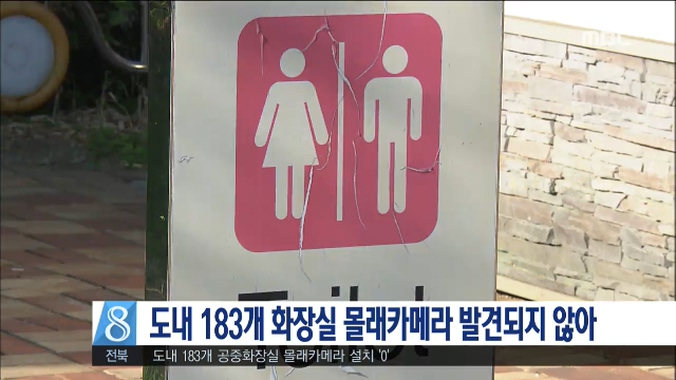 도내 183개 화장실 몰래카메라 발견되지...