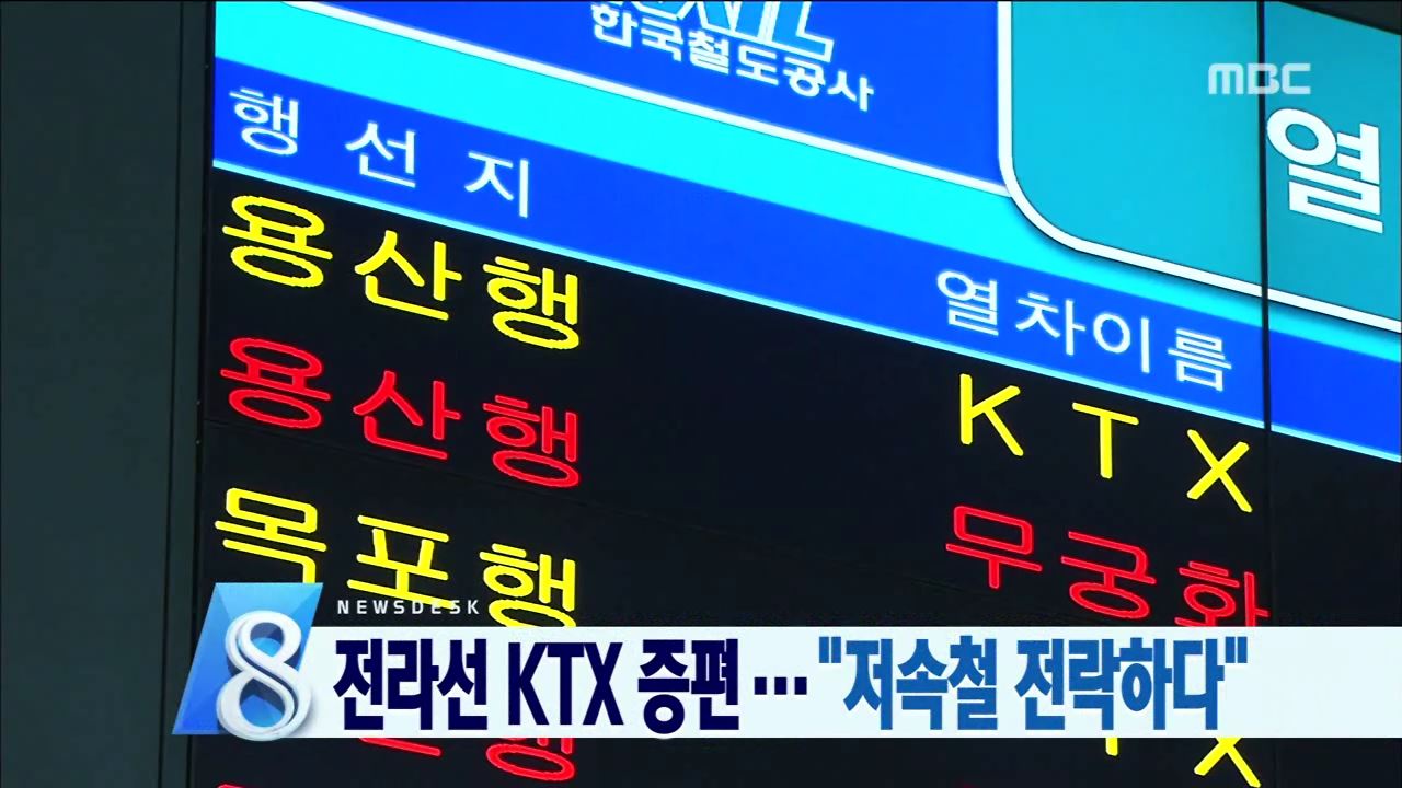 전라선 KTX 증편 논란